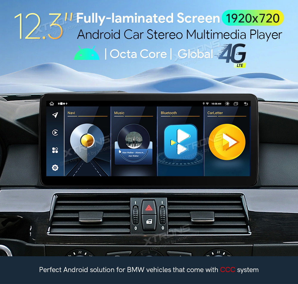 BMW 5.ser | E60 | E61 | iDrive CCC (2005-2008)  XTRONS QLB22CCB12E60 Car multimedia GPS player with Custom Fit Design