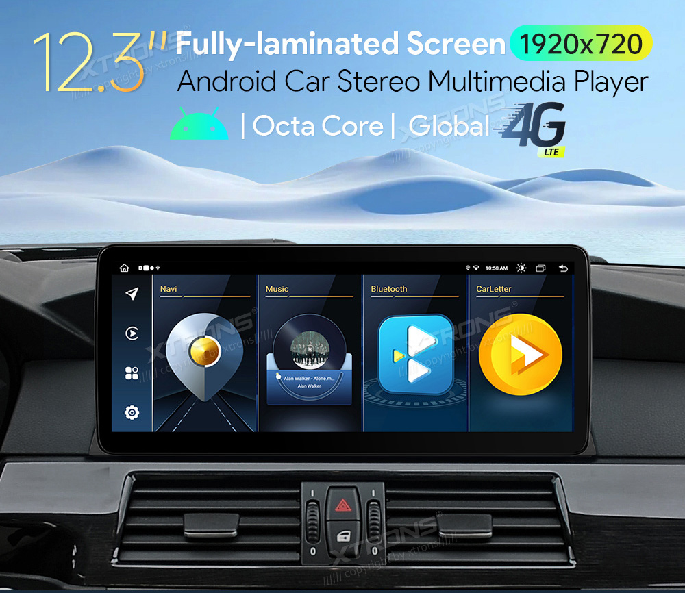 BMW 5.ser | E60 | E61 | iDrive CIC (2008-2010)  XTRONS QLB22CIB12E60 Car multimedia GPS player with Custom Fit Design