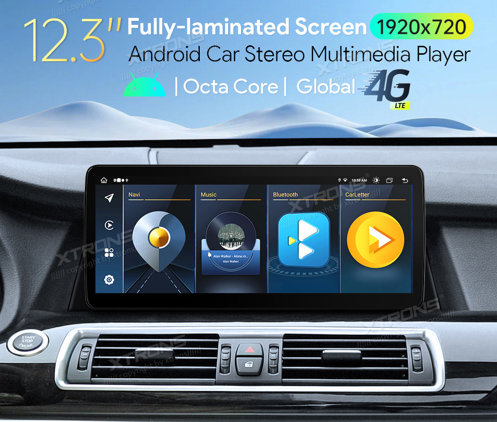 BMW 5.ser F07 GT(2011 - 2012) | iDrive CIC  XTRONS QLB22CIB12FVGT Car multimedia GPS player with Custom Fit Design