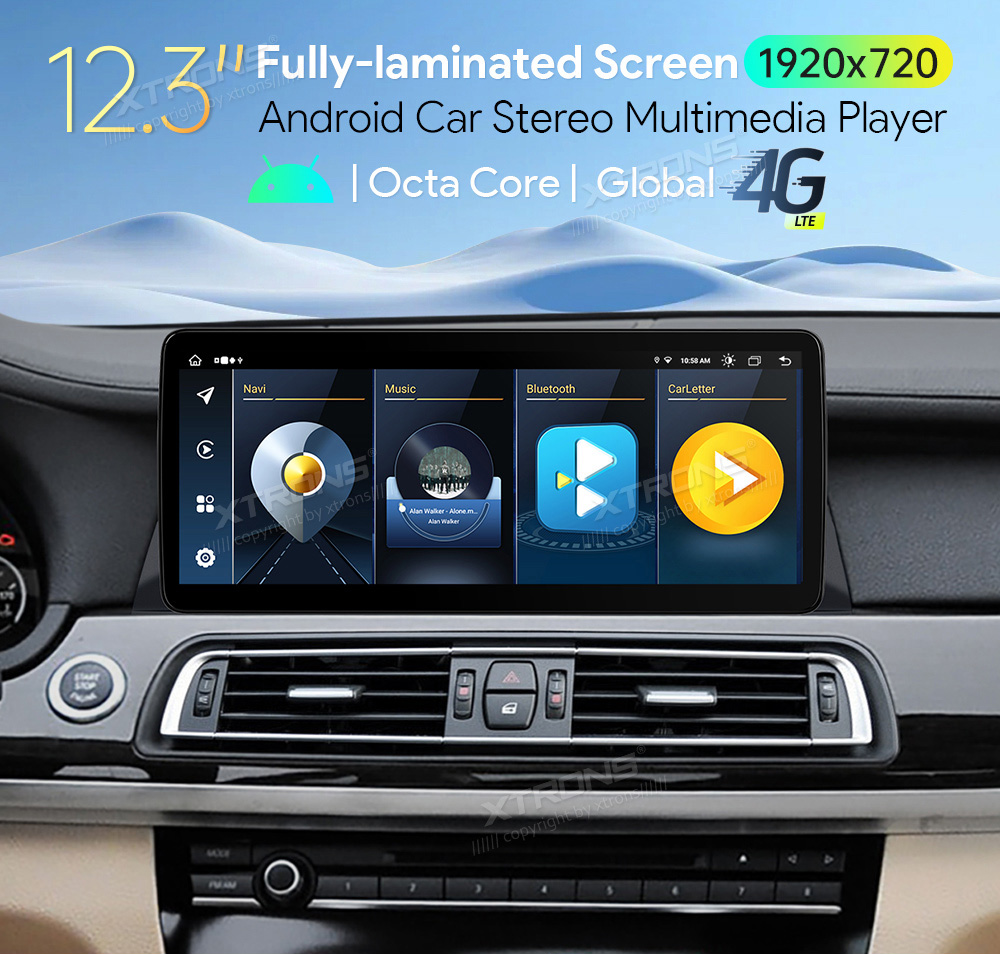BMW 7.ser F01/F02 (2009 - 2012) | iDrive CIC  XTRONS QLB22CIB12SV Car multimedia GPS player with Custom Fit Design
