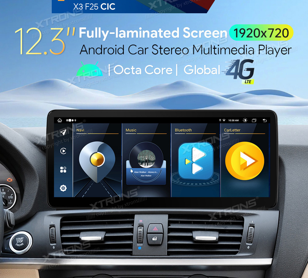 BMW X3 F25 iDrive CIC (2011-2013)  XTRONS QLB22CIB12X3 Car multimedia GPS player with Custom Fit Design