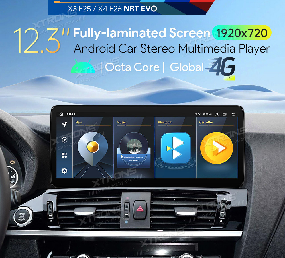BMW 3/4 ser. (2017 - ) | F30 | F32 | iDrive EVO  XTRONS QLB22EVB12X3 Car multimedia GPS player with Custom Fit Design