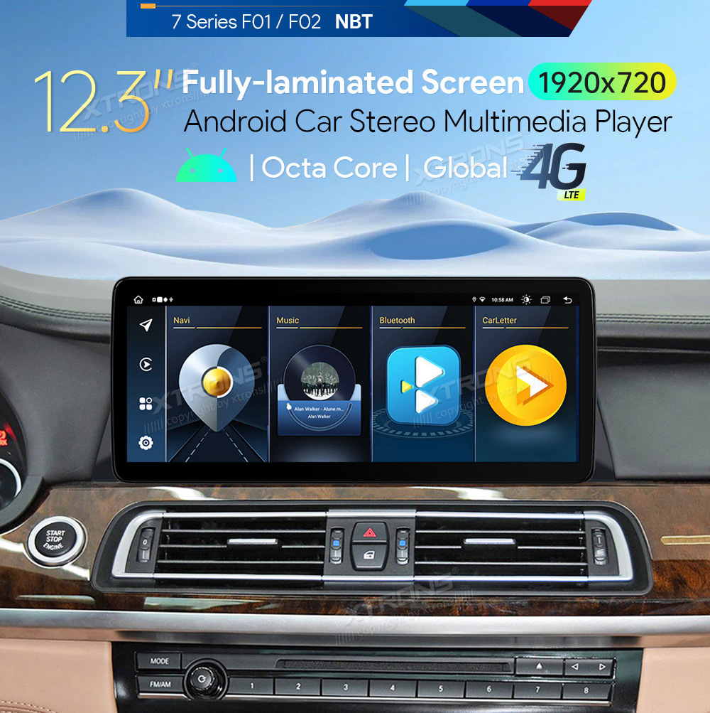 BMW 7.ser F01/F02 (2013 - 2015) | iDrive NBT  XTRONS QLB22NB12SV Car multimedia GPS player with Custom Fit Design