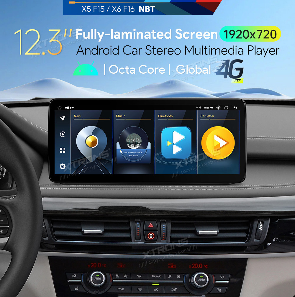 BMW X5 | X6 | F15 | F16 iDrive NBT (2014-2016)  XTRONS QLB22NB12X5N Car multimedia GPS player with Custom Fit Design