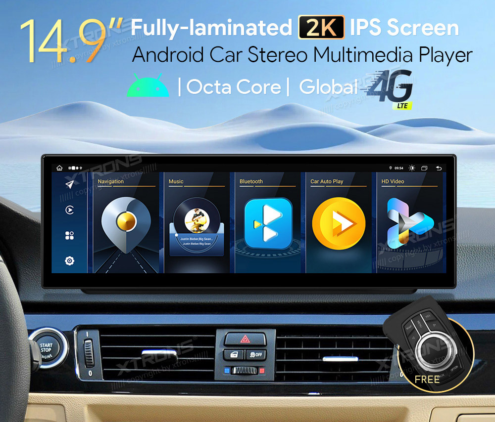 BMW 3. ser. E90 | E91 | E92 | E93 (2005-2012) w/o orig. screen  XTRONS QLB4290UNL Car multimedia GPS player with Custom Fit Design