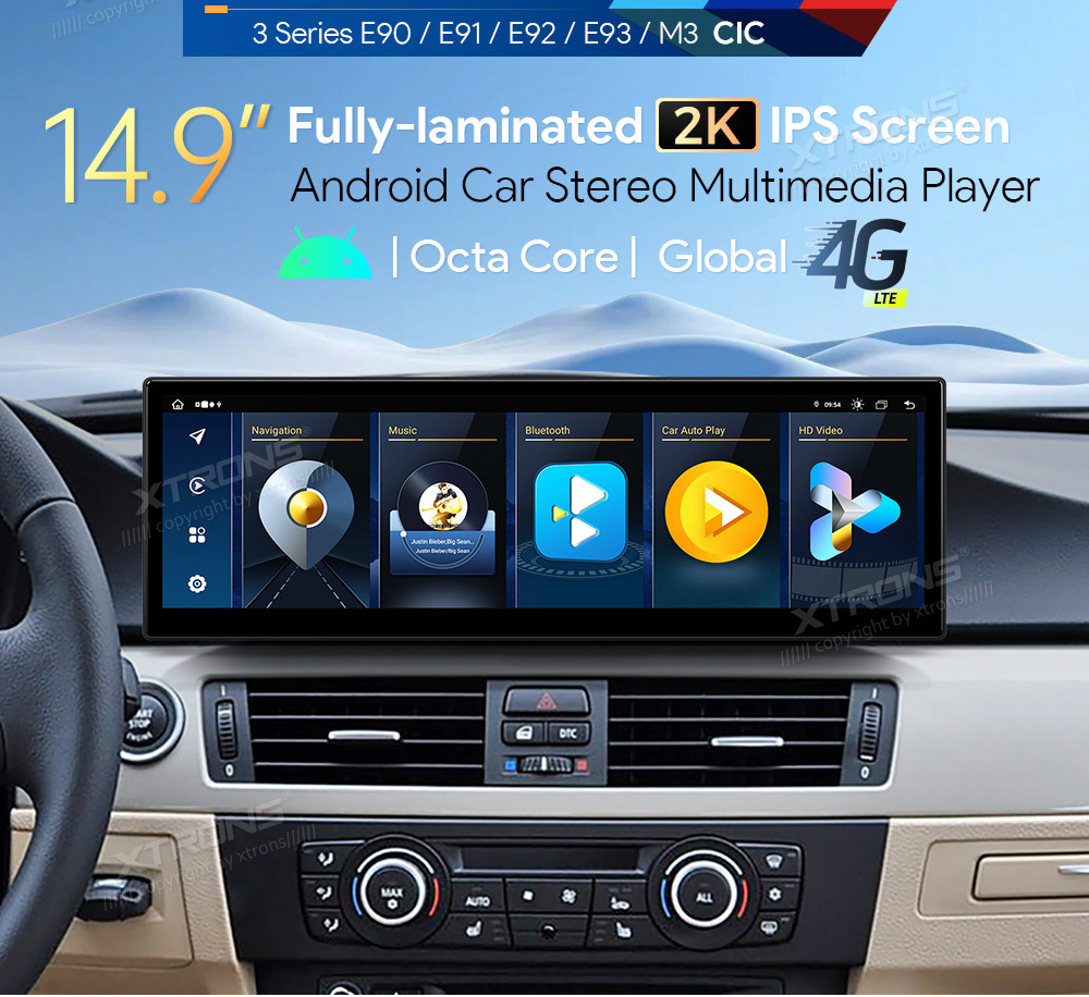 BMW 3.ser | E90 | E92 | E93 iDrive CIC (2009-2012)  XTRONS QLB4292CI Car multimedia GPS player with Custom Fit Design
