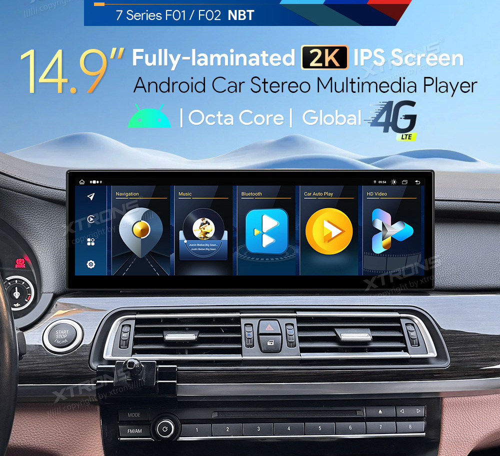 BMW 7.ser F01/F02 (2013 - 2015) | iDrive NBT  XTRONS QLB42NBSVL Car multimedia GPS player with Custom Fit Design