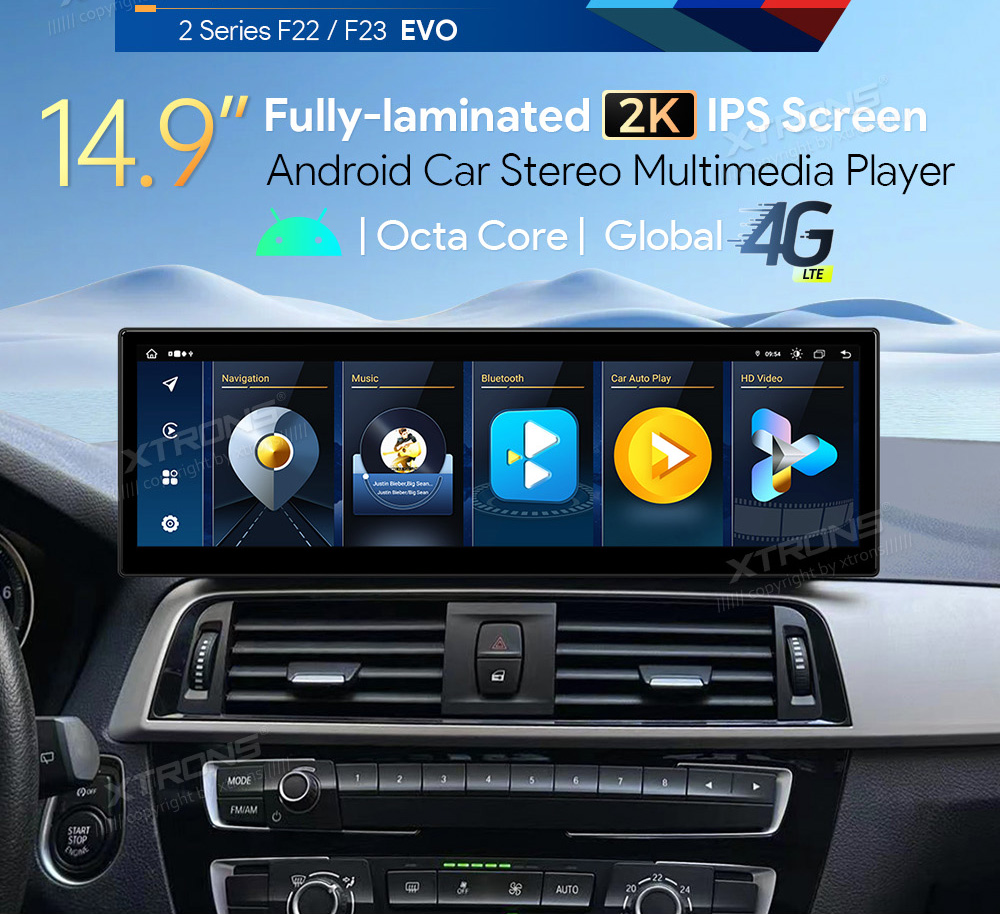 BMW 2.ser | F22 | F23 | (2013-2017) iDrive NBT  XTRONS QLB42NEEV Car multimedia GPS player with Custom Fit Design