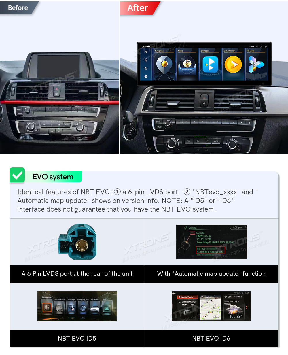 BMW 2.ser | F22 | F23 | (2013-2017) iDrive NBT  custom fit multimedia radio suitability for the car