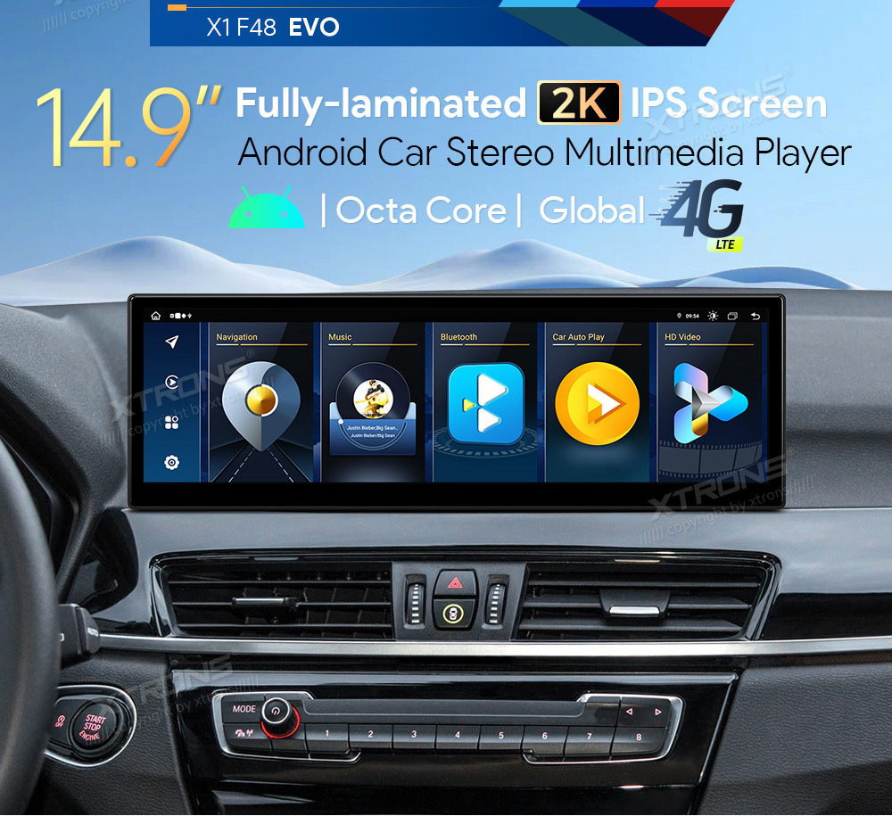 BMW X1 F48 (2018-) | iDrive EVO  XTRONS QLB42X1EV Car multimedia GPS player with Custom Fit Design