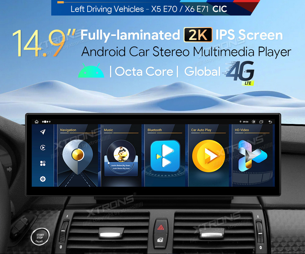 BMW X5 | X6 | E70 | 71 iDrive CIC (2010-2014)  XTRONS QLB42X5CIL Car multimedia GPS player with Custom Fit Design