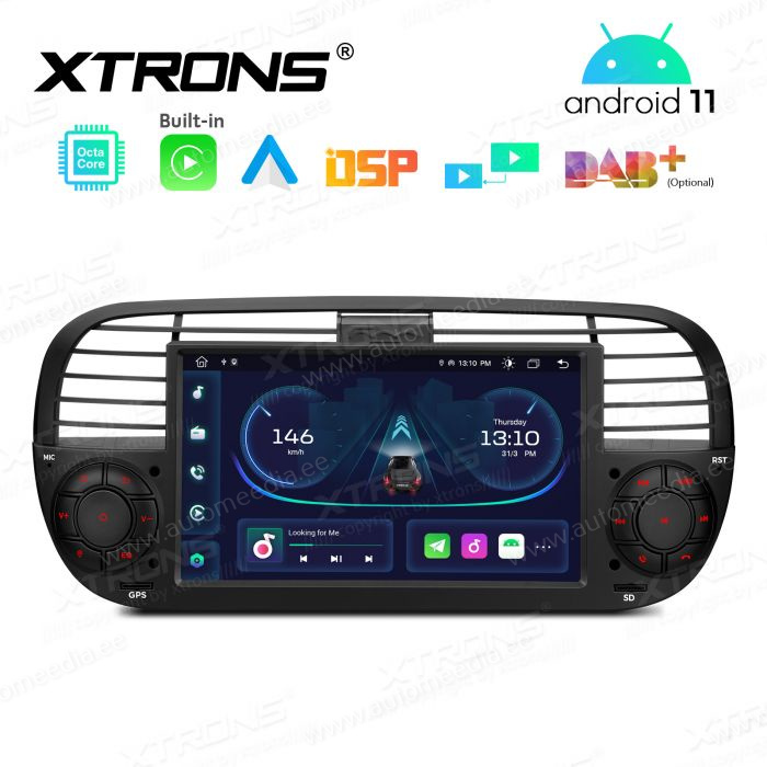 Autoradio For FIAT 500 CarPlay Android 13 Multimedia 2007 - 2015 WITSON 7  Car Radio Stereo GPS Player DSP RDS FM WIFI Bluetooth