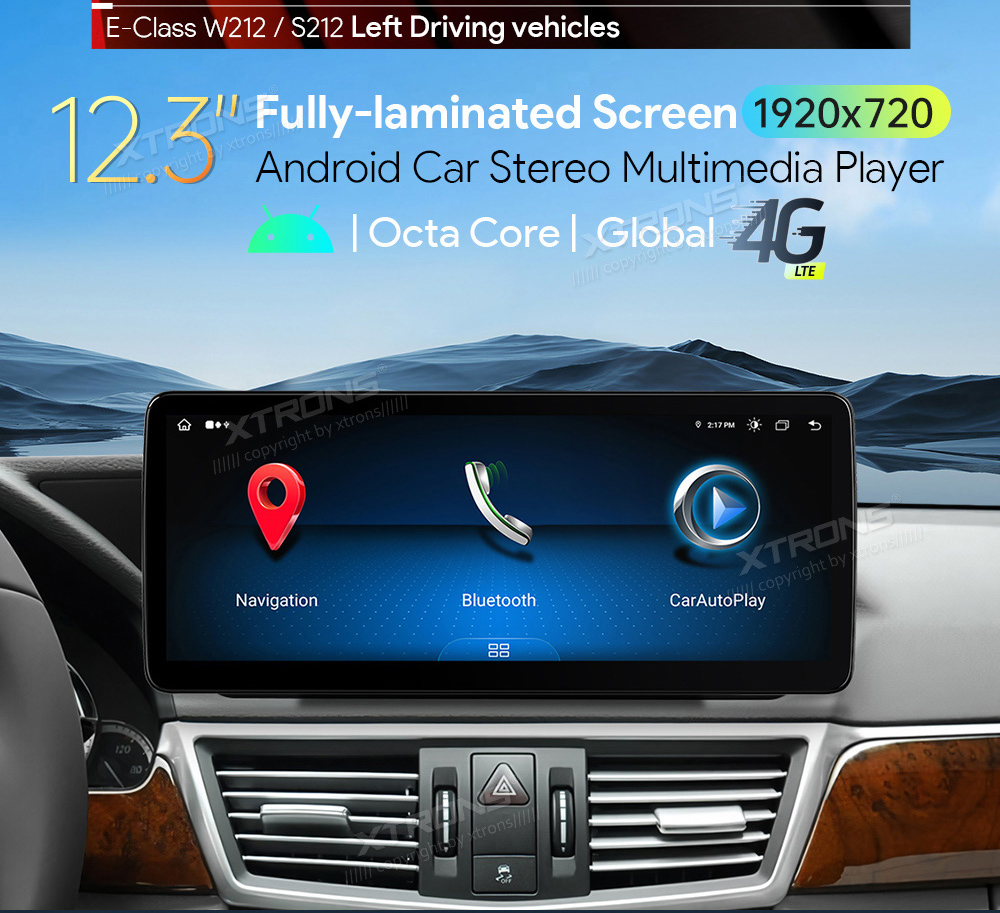 Mercedes-Benz E-Class (2010-2012) | W212 | NTG4.0  XTRONS QLM2240M12EL Car multimedia GPS player with Custom Fit Design