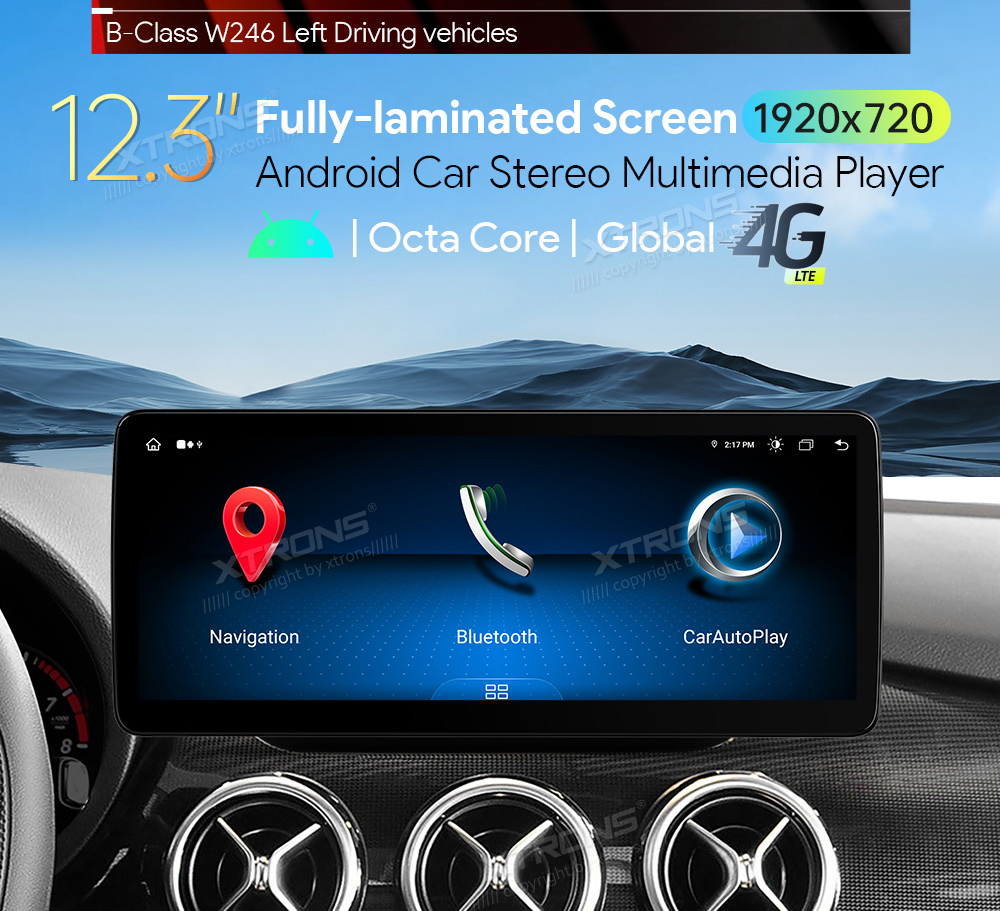 Mercedes-Benz B Class | W246 | 2011-2014 (NTG4.5)  XTRONS QLM2245M12BL Car multimedia GPS player with Custom Fit Design