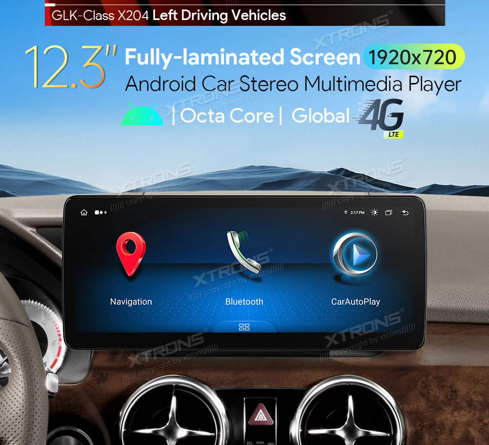 XTRONS QLM2245M12GLK45L Mudelikohane android multimeediakeskus gps naviraadio