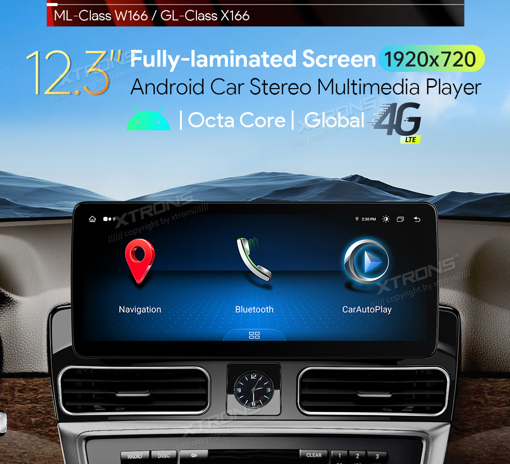 XTRONS QLM2245M12ML45 Mudelikohane android multimeediakeskus gps naviraadio