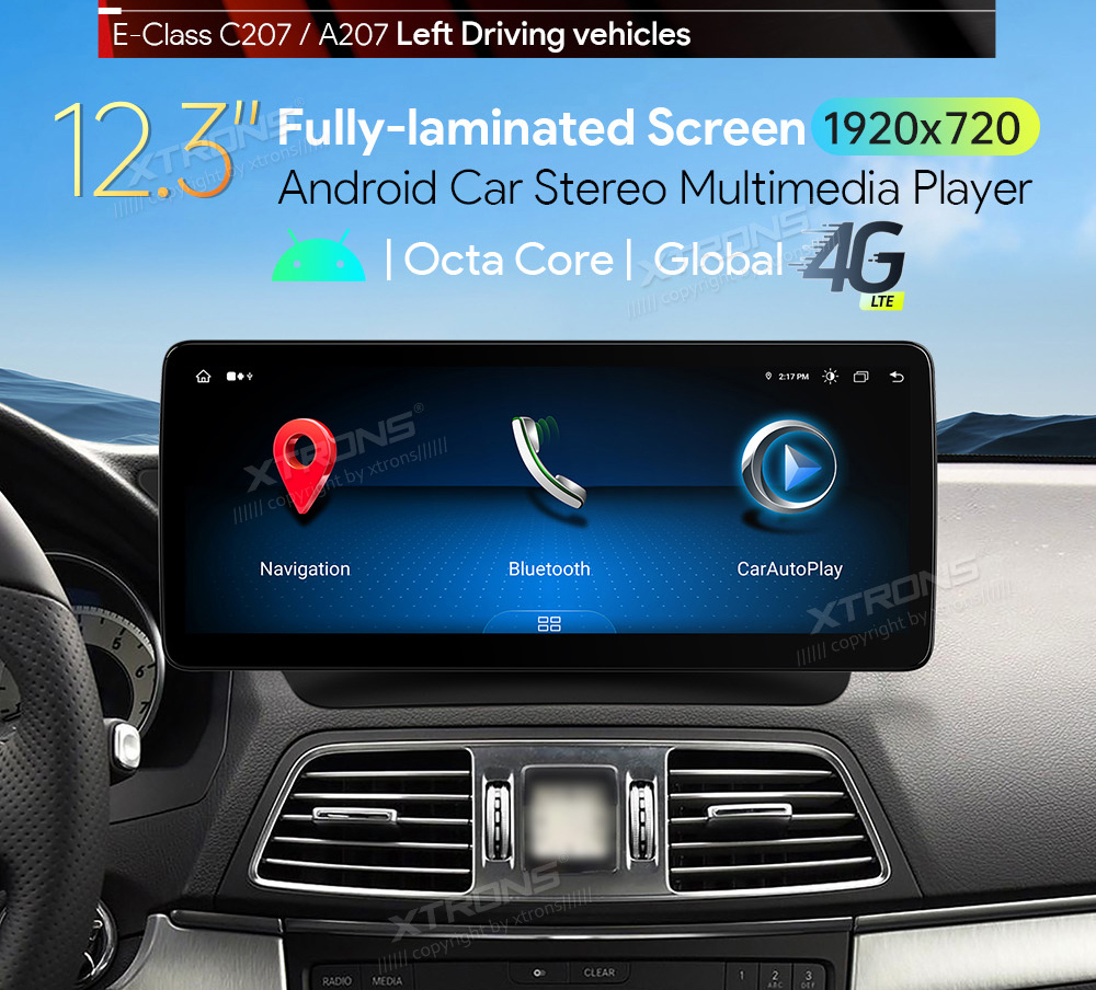 Mercedes-Benz E-Class Coupe (2016-2017) | C207 | NTG5.0  XTRONS QLM2250M12ECL Car multimedia GPS player with Custom Fit Design
