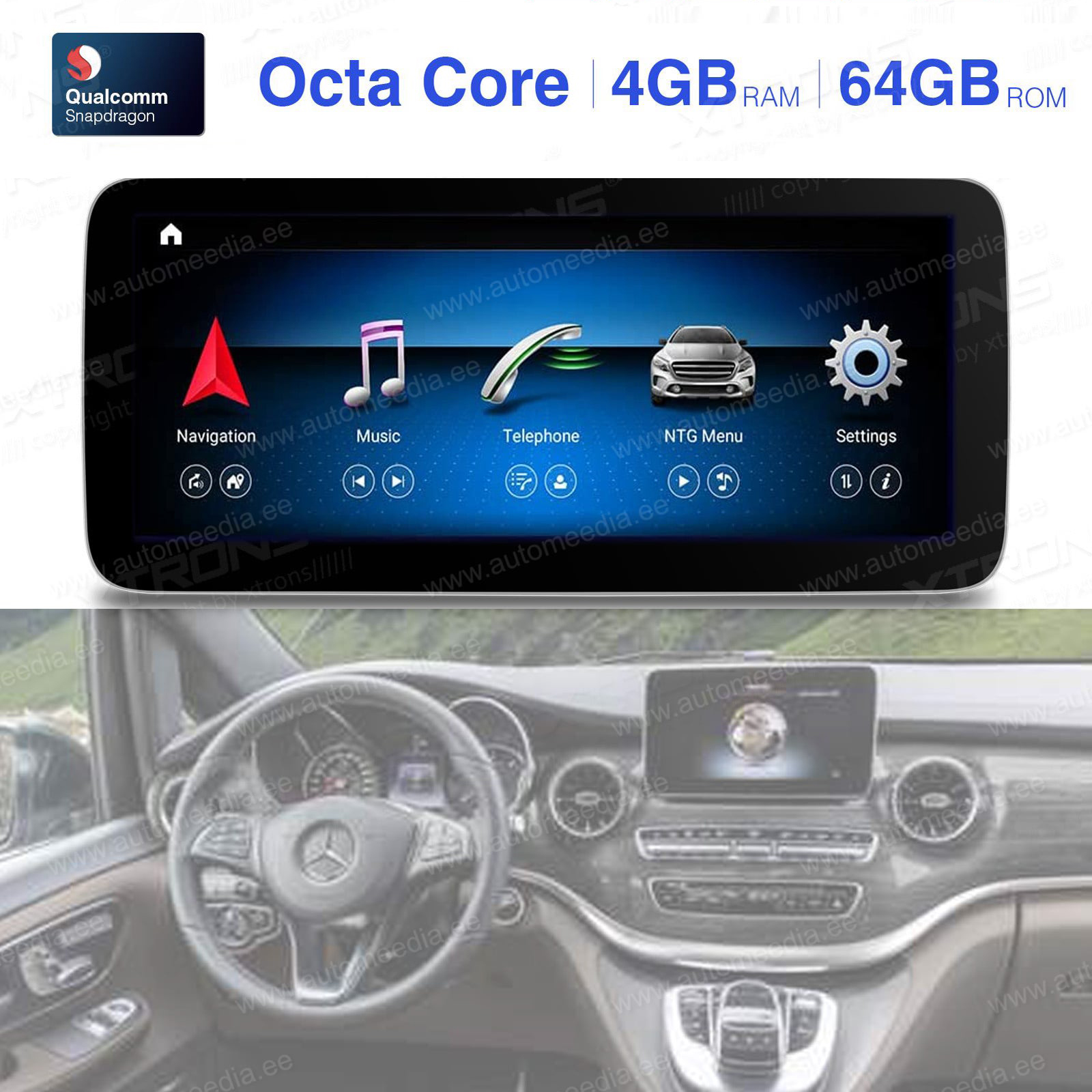 For Mercedes Benz A Class W168 1997~2004 NTG 2 DIN Car Android 9 GPS  Navigation Multimedia system WIFI BT Radio Amplifier